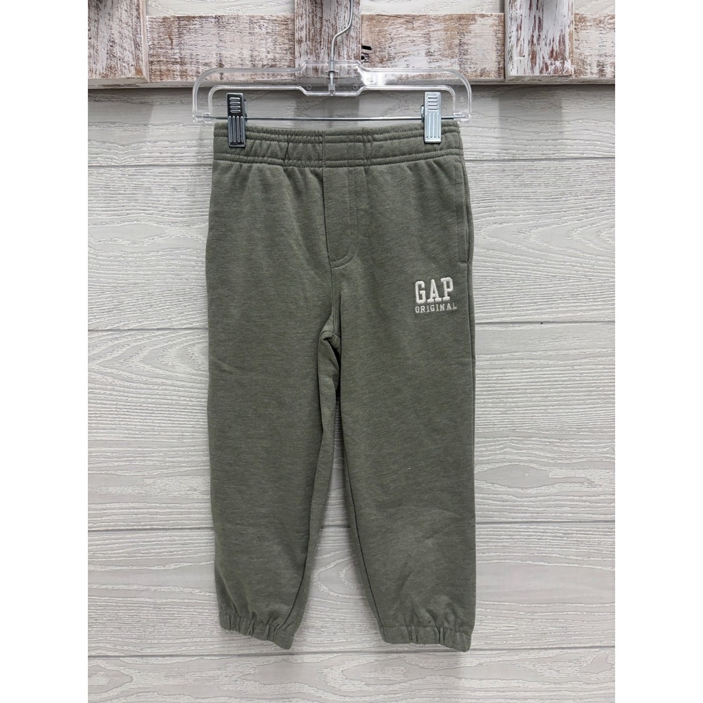 Gap Kids Boys 2 Piece Dinosaur Sweatshirt Jogger Pant Set 3T Cream Olive NEW - Picture 5 of 7